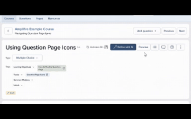 question page preview link